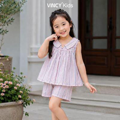 KSK02S6K01-BỘ SHORT KATE VỚI THIẾT KẾ CỔ SEN ĐÍNH NƠ XINH XẮN, TẠO SỰ THOẢI MÁI VÀ ĐÁNG YÊU CHO BÉ