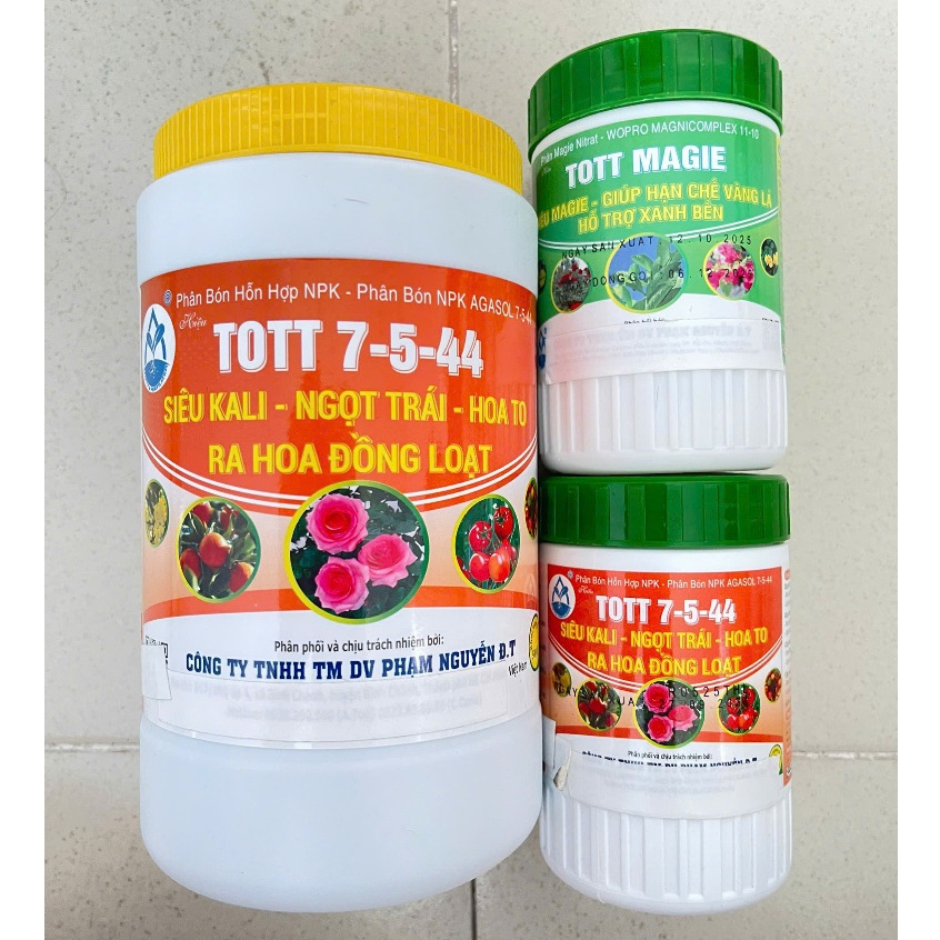 COMBO Siêu KALI 7-5-44 500g + TOTT MAGIE 100g + Siêu KALI 7-5-44 100g