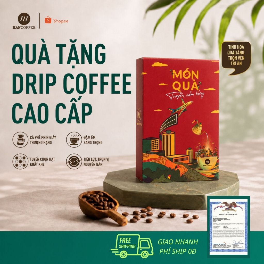 Hộp Quà Tặng Lịch Sự, Trang Trọng HANCOFFEE 4 Món