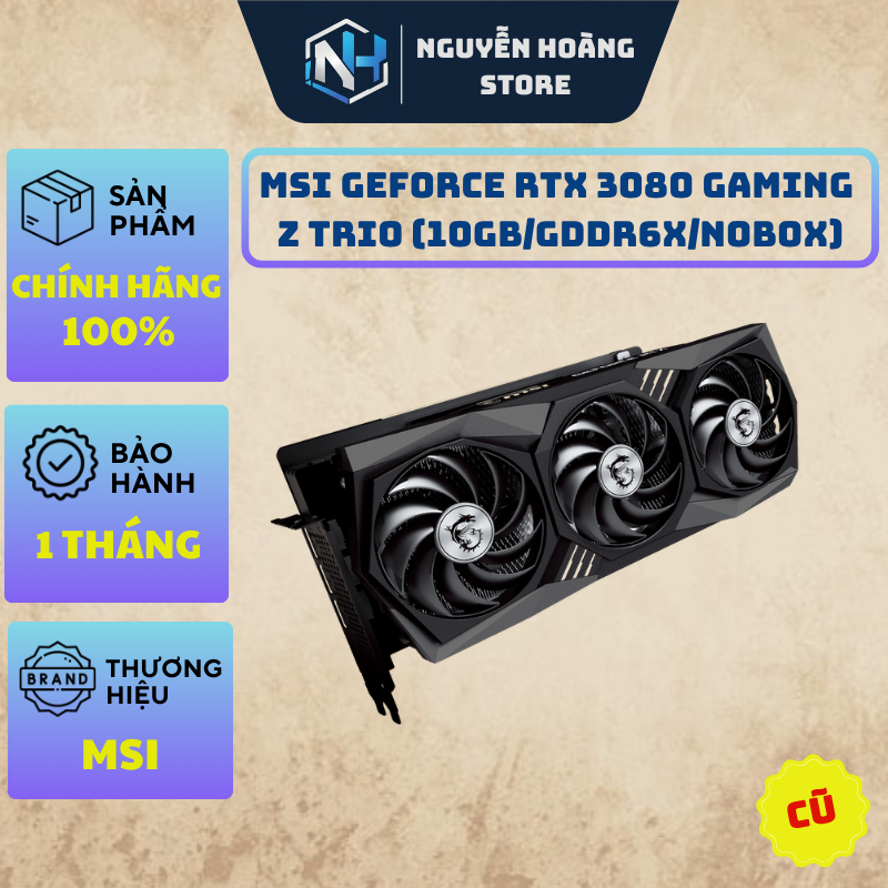 VGA card màn hình MSI GeForce RTX 3080 GAMING Z TRIO 10G Cũ