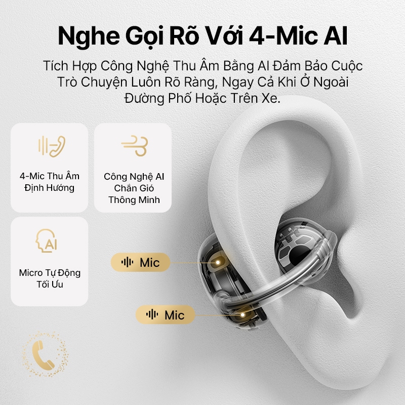 ✨HÀNG HOT 2026✨ Tai Nghe Open-Ear Baseus MC2 Air Thiết Kế Sang Trọng Siêu Nhẹ Êm Ái Tựa Mây