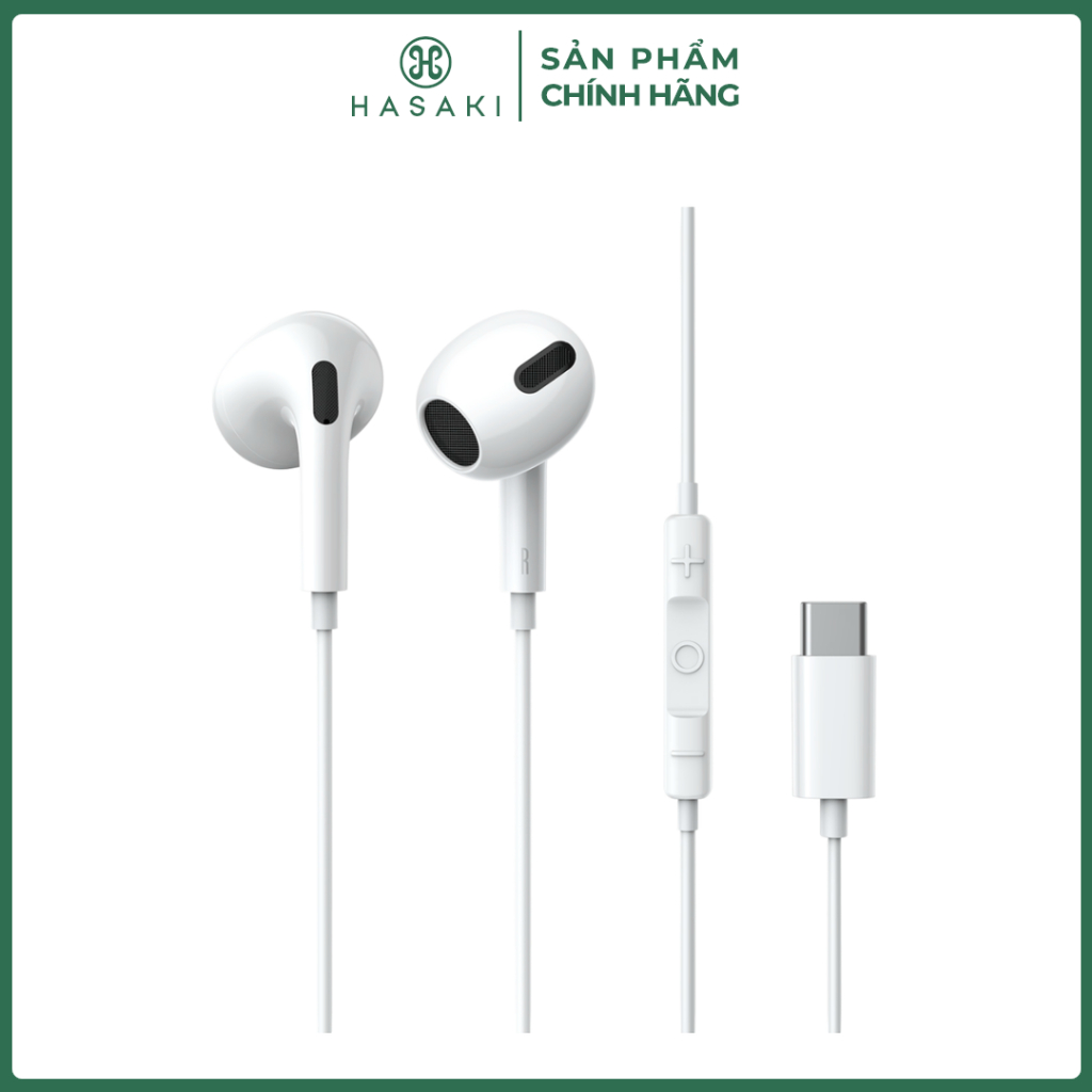 Tai Nghe Baseus Type-C Encok C17 Màu Trắng Encok C17 Type-C Lateral In-ear Wired Earphone Hasaki Chí