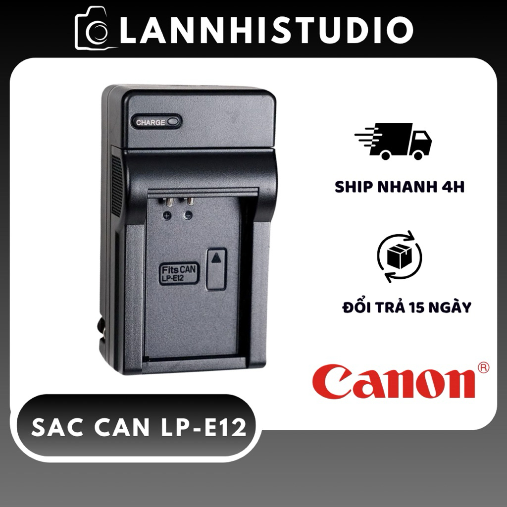 Bộ Sạc Pin Canon LP-E12 Cho Máy Ảnh Mirrorless Canon EOS M50, M50 Mark II, M10, M100, M200, EOS 100D