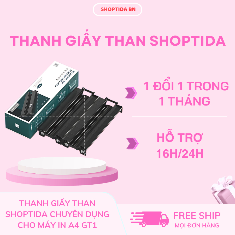 Hộp mực thay thế dùng cho máy in HPRT GT1 phân loại mua kèm giấy in A4