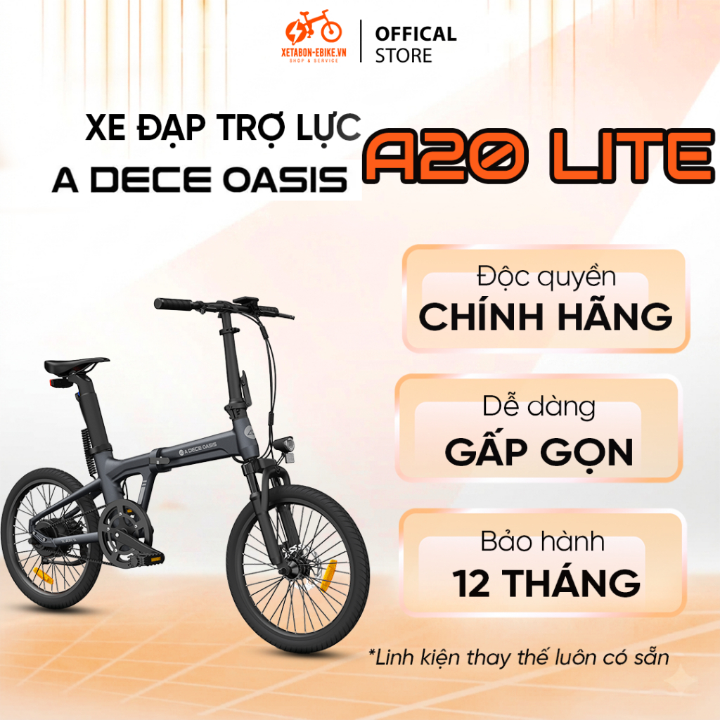 Xe đạp điện trợ lực ADO A20 LITE - Xe đạp điện gấp gọn - Tiện lợi - Động cơ 350W. Bảo hành chính hãn