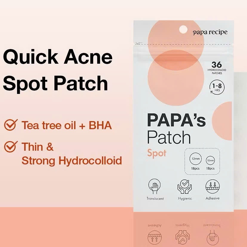 [Pass KOC New] ￼Miếng dán mụn PAPA 's Patch Spot papa recipe (36 miếng)