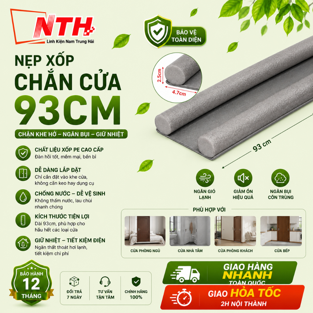 Nẹp xốp chắn cửa 93cm