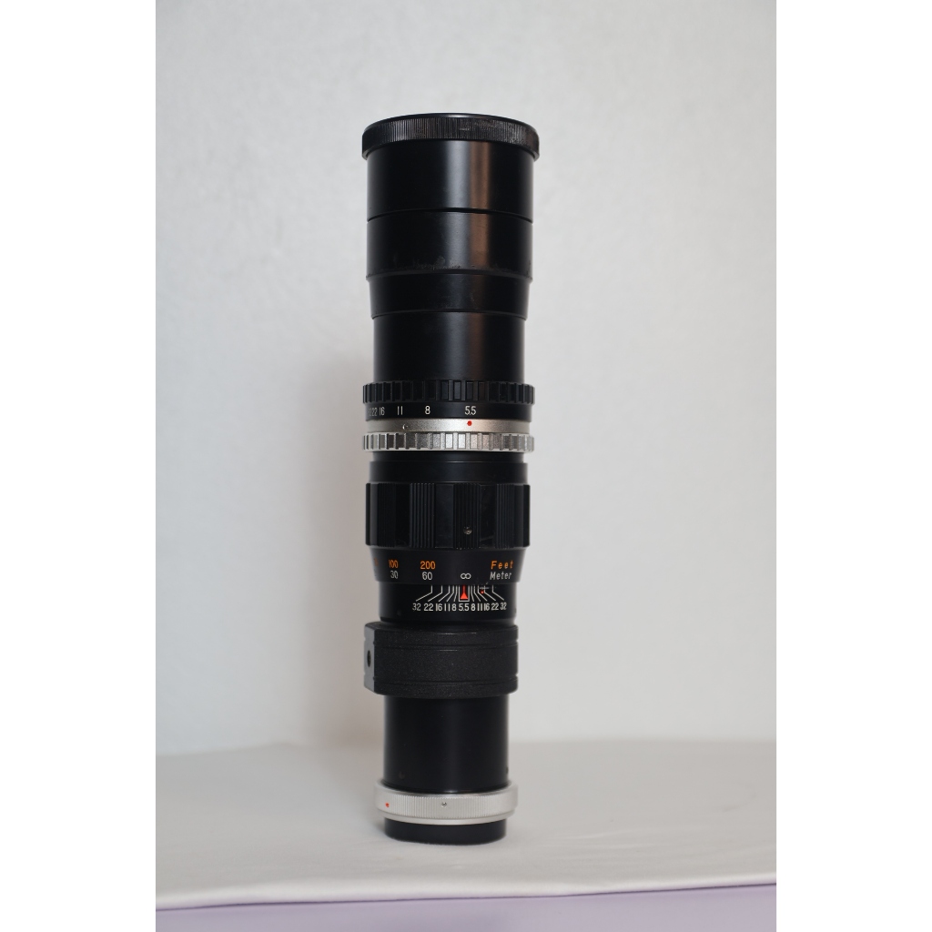 Lens phim tele Tokyo Koki MINETAR Telephoto Lens 300mm f/5.6 - ngàm m42 - nắp kèm chuyển ngàm SR - Lens máy ảnh