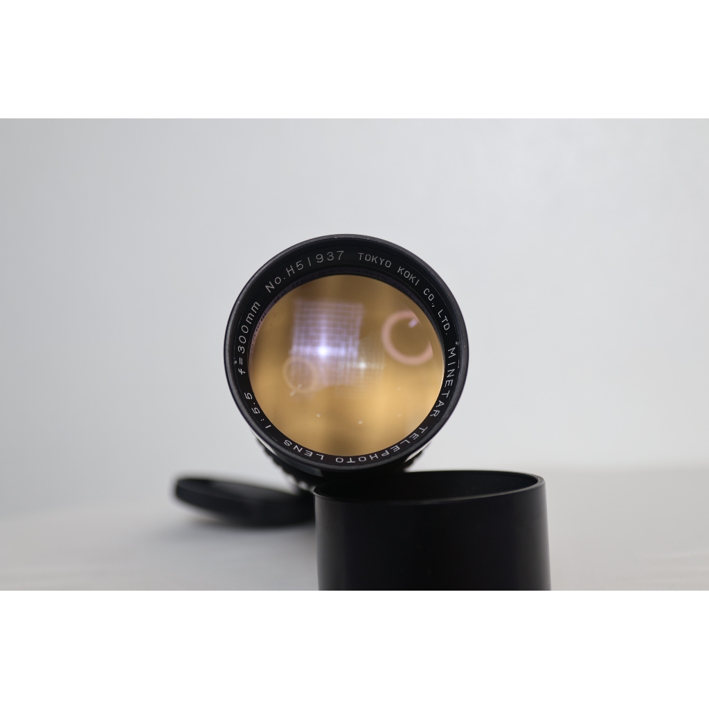 Lens phim tele Tokyo Koki MINETAR Telephoto Lens 300mm f/5.6 - ngàm m42 - nắp kèm chuyển ngàm SR - Lens máy ảnh