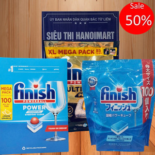 Viên rửa bát finish all in 1 100 viên dùng cho máy rửa bát - viên finish all in one max 80 tabs
