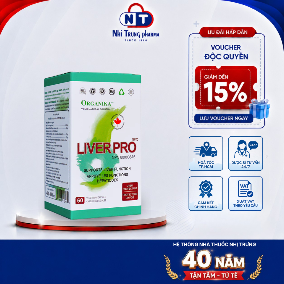 [CHÍNH HÃNG] Viên Uống Organika Liver Pro – Hỗ Trợ Chức Năng Gan, Bảo Vệ Gan (60 viên)