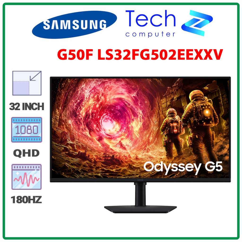 Màn Hình Gaming Samsung Odyssey G5 G50F LS32FG502EEXXV 32 Inch 2K IPS 180Hz 1ms HDR Gaming