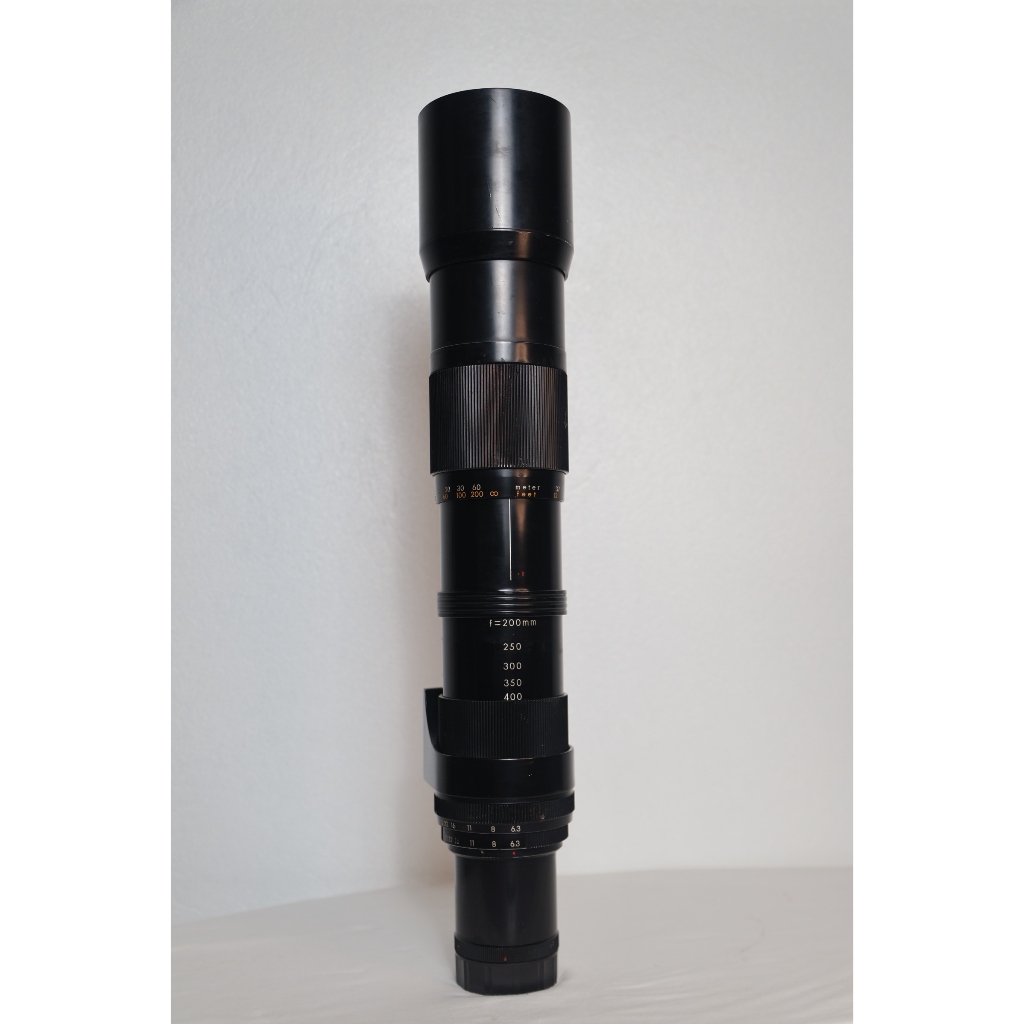 Lens tele phim cổ - Tamron 200-400mm f6.3 ngàm T-mount tằng kèm chuyển ngàm M42 - Lens máy ảnh