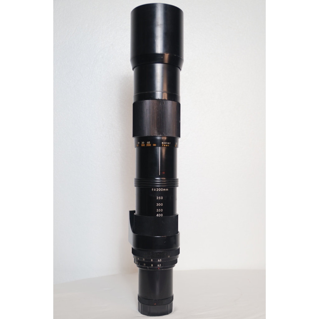 Lens tele phim cổ - Tamron 200-400mm f6.3 ngàm T-mount tằng kèm chuyển ngàm M42 - Lens máy ảnh