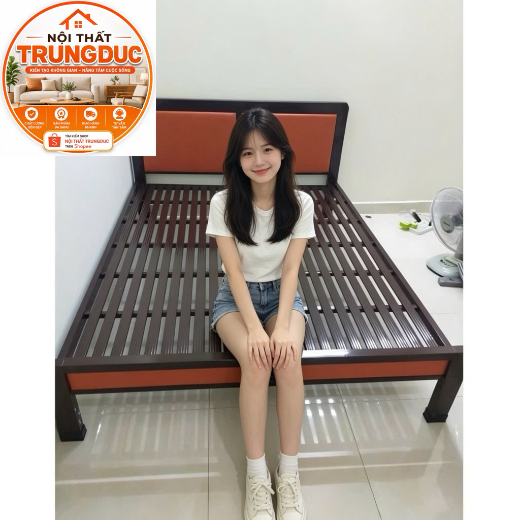 Giường Sắt Đơn Hiện Đại 4x8 Siêu Chắc