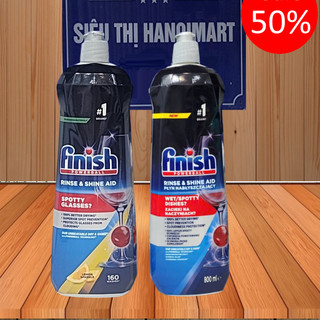 Combo 2 chai Nước làm bóng Finish 800ml, dung dịch nước làm bóng bát finish 800ml, dầu bóng finish 750ml, 400ml, 500ml