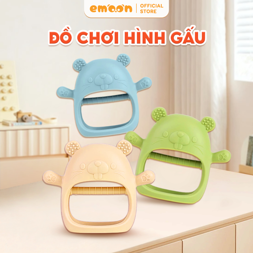 Gặm nướu cho bé Emoon cao cấp cho bé siêu mềm giúp giảm ngứa nướu an toàn cho…