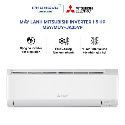 Máy lạnh Mitsubishi Electric Inverter 1.5 HP MSY/MUY-JA35VF - V-Air Filter, Fast Cooling - Bảo hành 24 tháng