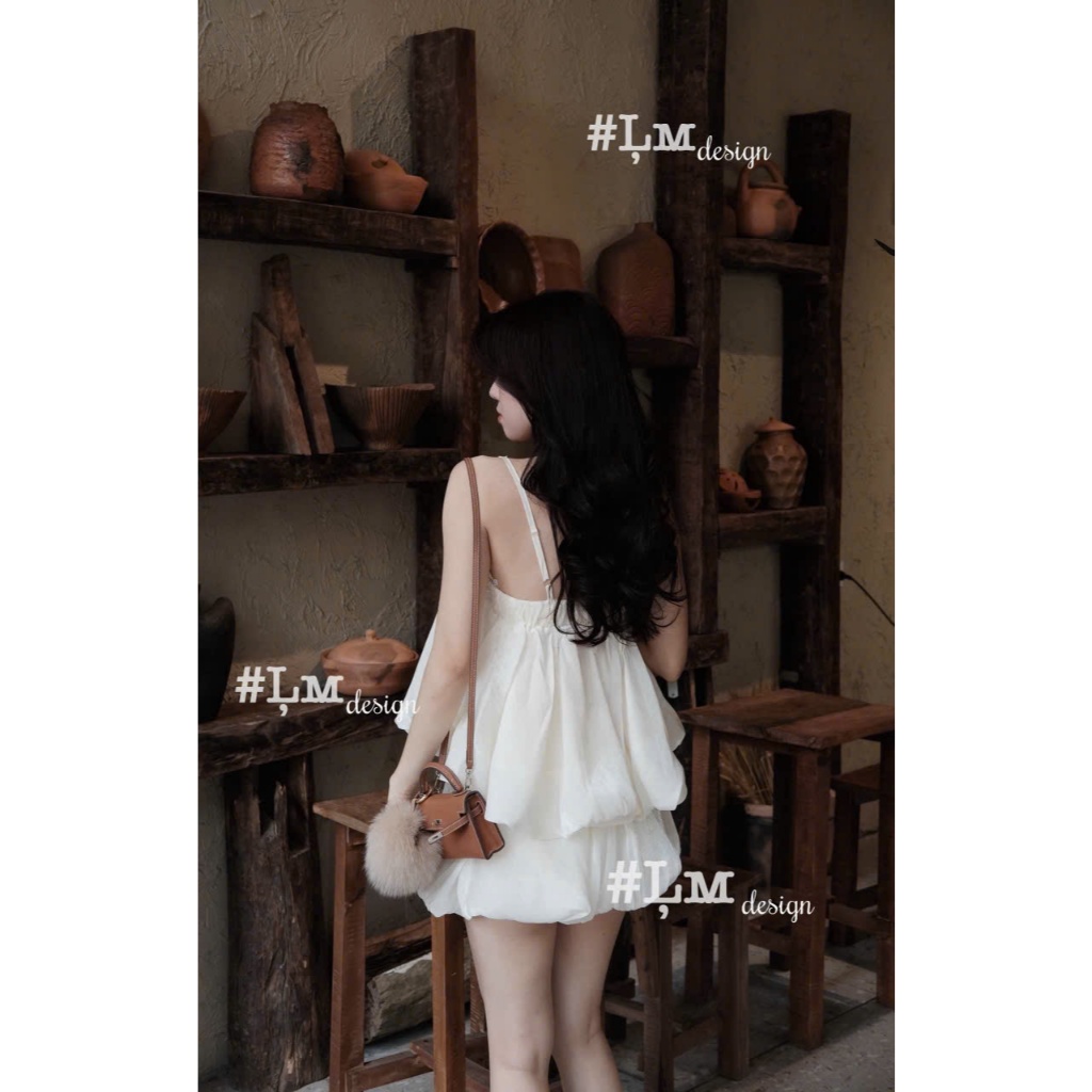 Đầm babydoll nữ dáng phồng tiểu thư – Váy 2 dây phối ren nhẹ nhàng hot trend | BigBuy360 - bigbuy360.vn
