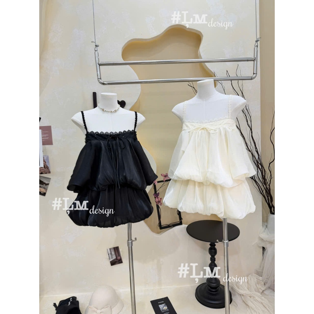 Đầm babydoll nữ dáng phồng tiểu thư – Váy 2 dây phối ren nhẹ nhàng hot trend | BigBuy360 - bigbuy360.vn
