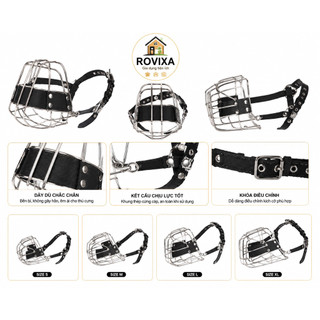 Rọ Mõm Chó Inox Size S/M/L | Rọ Mõm Thép Không Gỉ Chống Cắn, Chống Ăn Bậy