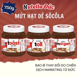Mứt Hạt Dẻ (Phỉ) Nutella 750gr ( Hủ thủy tinh - Hàng nhập từ  Đức)