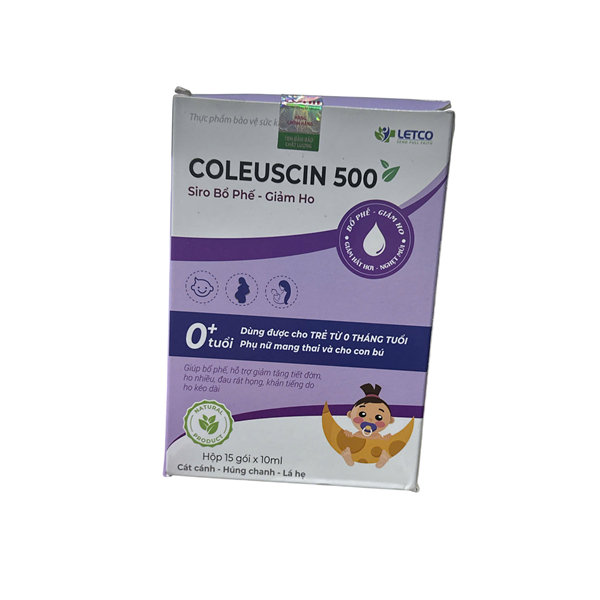 COLEUSCIN 500 Siro giảm ho đau họng