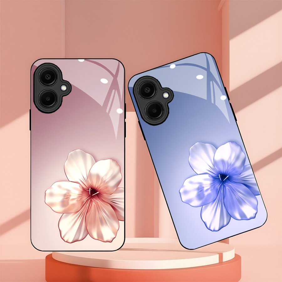 Ốp Lưng cho SAMSUNG GALAXY A07 Mặt lưng cường Lực Họa Tiết