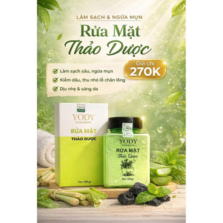 Bột Rửa Mặt Thảo Dược - giúp làm sạch sâu loại bỏ da chết sáng da yody