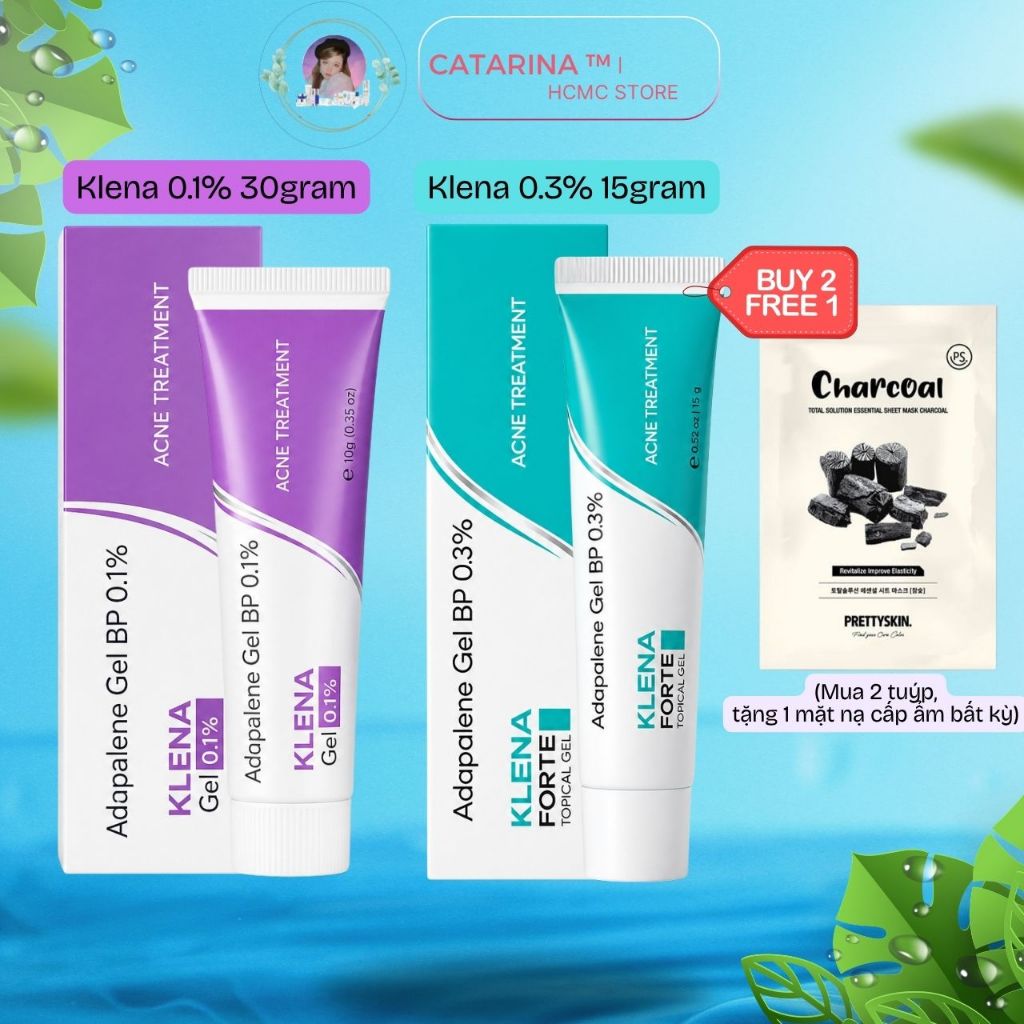 Klena Forte Adapalene 0.1% | Klena Forte Adapalene 0.3% | Giảm mụn trứng cá, mụn ẩn, sợi bã nhờn