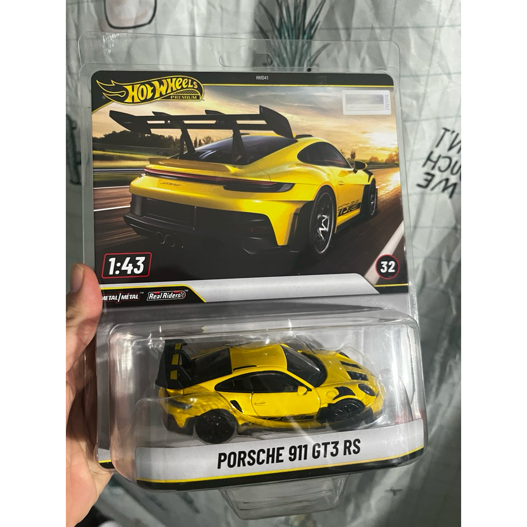 Xe Hot Wheels Premium 1:43 Size XL Porsche 911 GT3 RS ( Vàng )