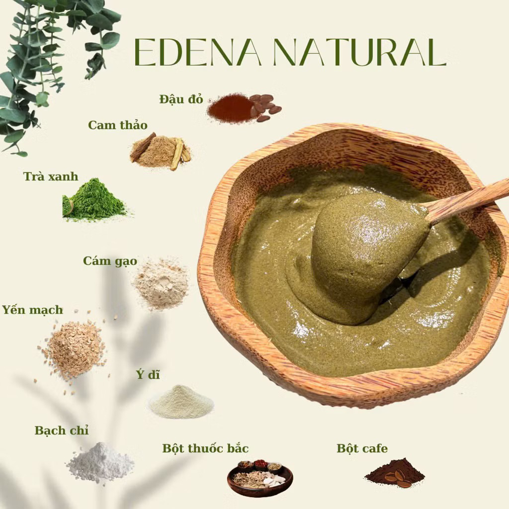 Bột thảo mộc Edena giúp làn da mịn màng sáng khoẻ