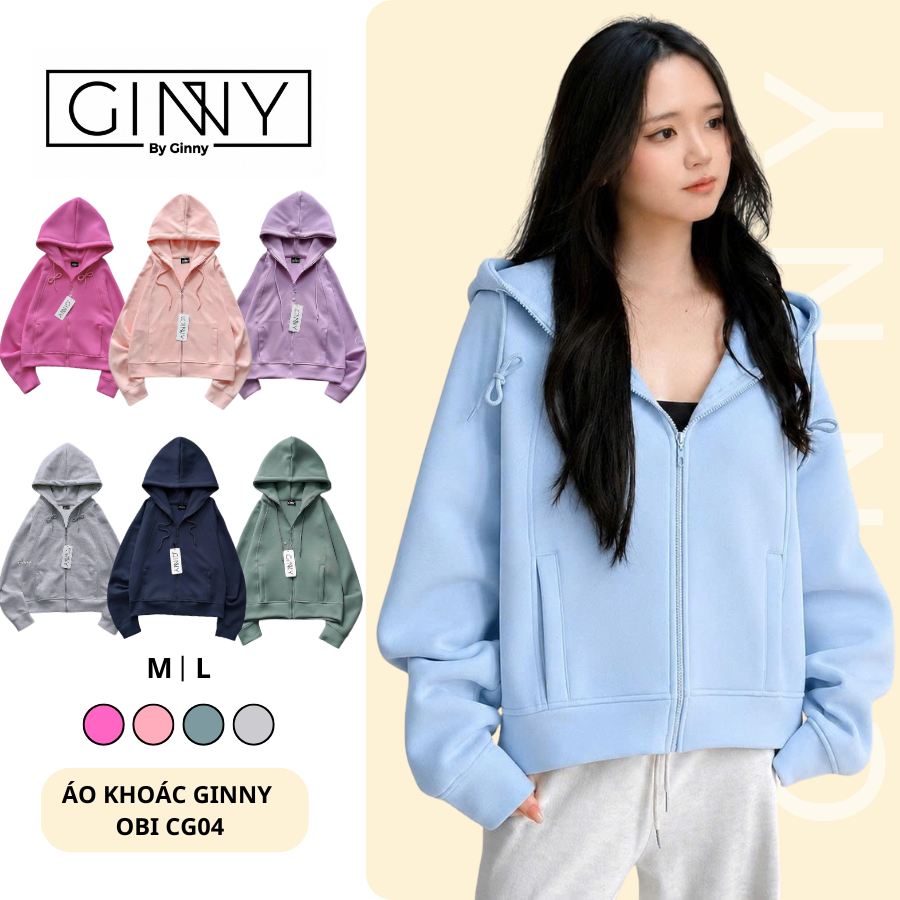 Áo Khoác Thun Hoodie Zip 𝐆𝐈𝐍𝐍𝐘 | Áo chống nắng ngăn tia UV thông hơi thoáng khí thời trang |Obi CG04