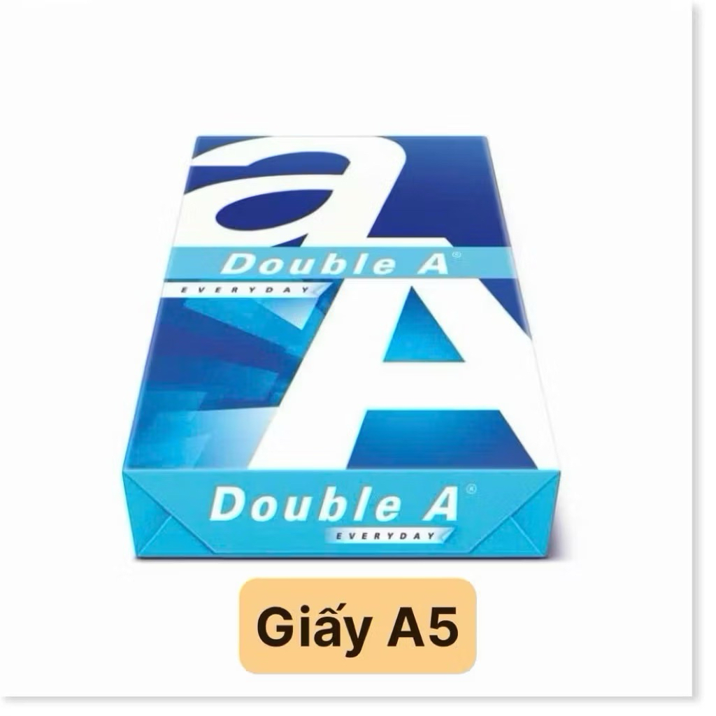 Combo 10 Ram A5 ( GIẤY A5 = 1/2 GIẤY A4 ) Double A - 1 Thùng