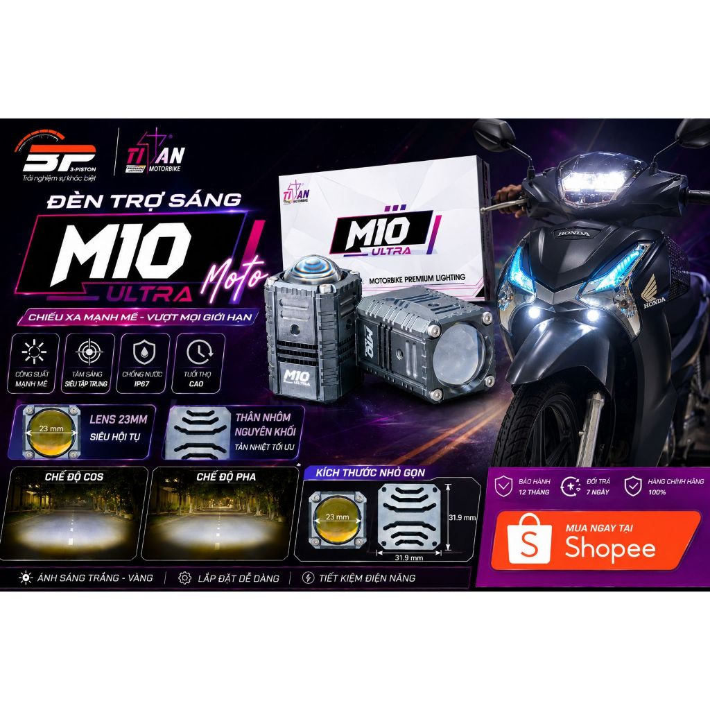 ĐÈN TRỢ SÁNG M10 ULTRA V1 & M10 ULTRA V2