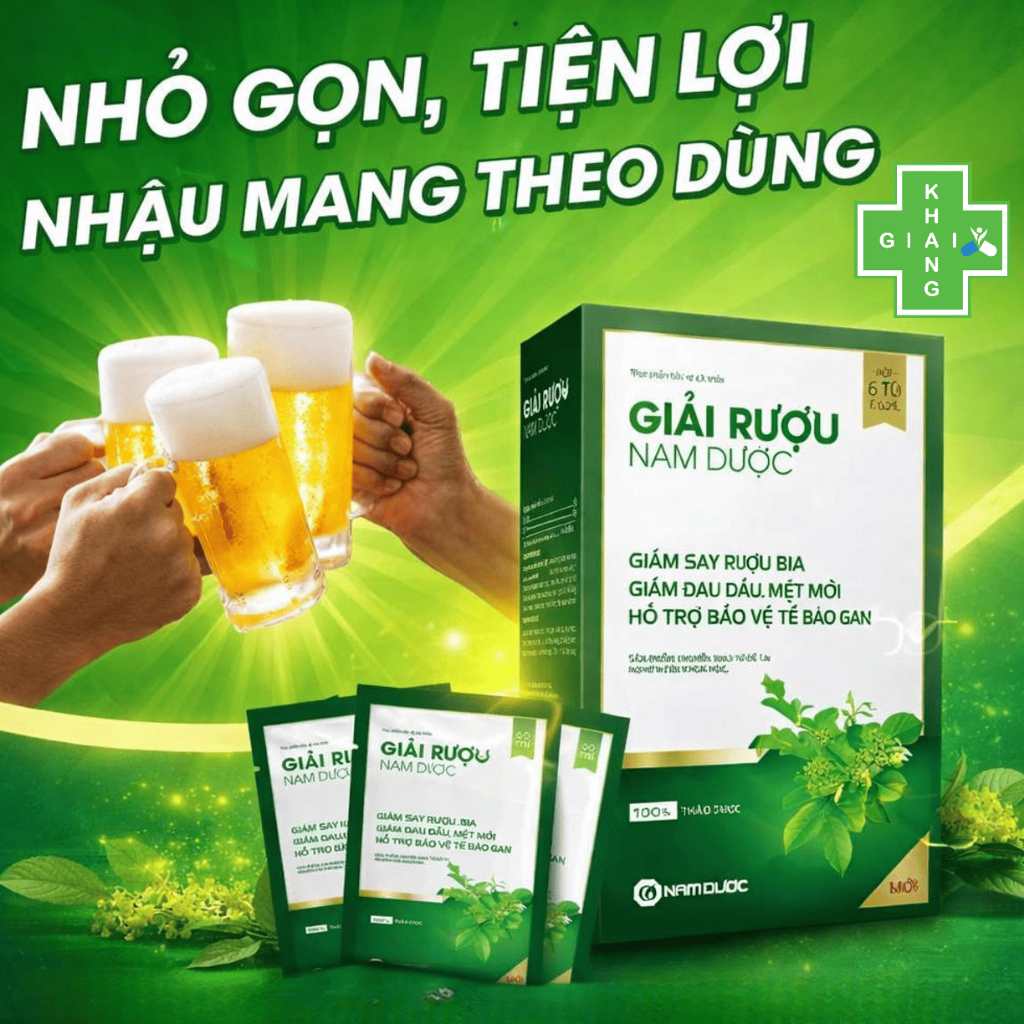 Dung dịch uống bảo vệ gan, thần kinh và hệ tiêu hóa khỏi tác hại của rượu bia ByeSay Nam Dược (Hộp 6