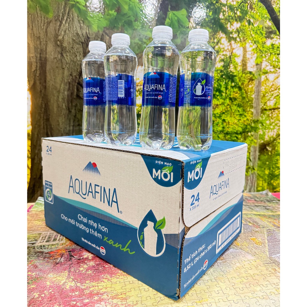 1 Thùng 24 Chai Nước tinh khiết Aquafina (355ml/chai)