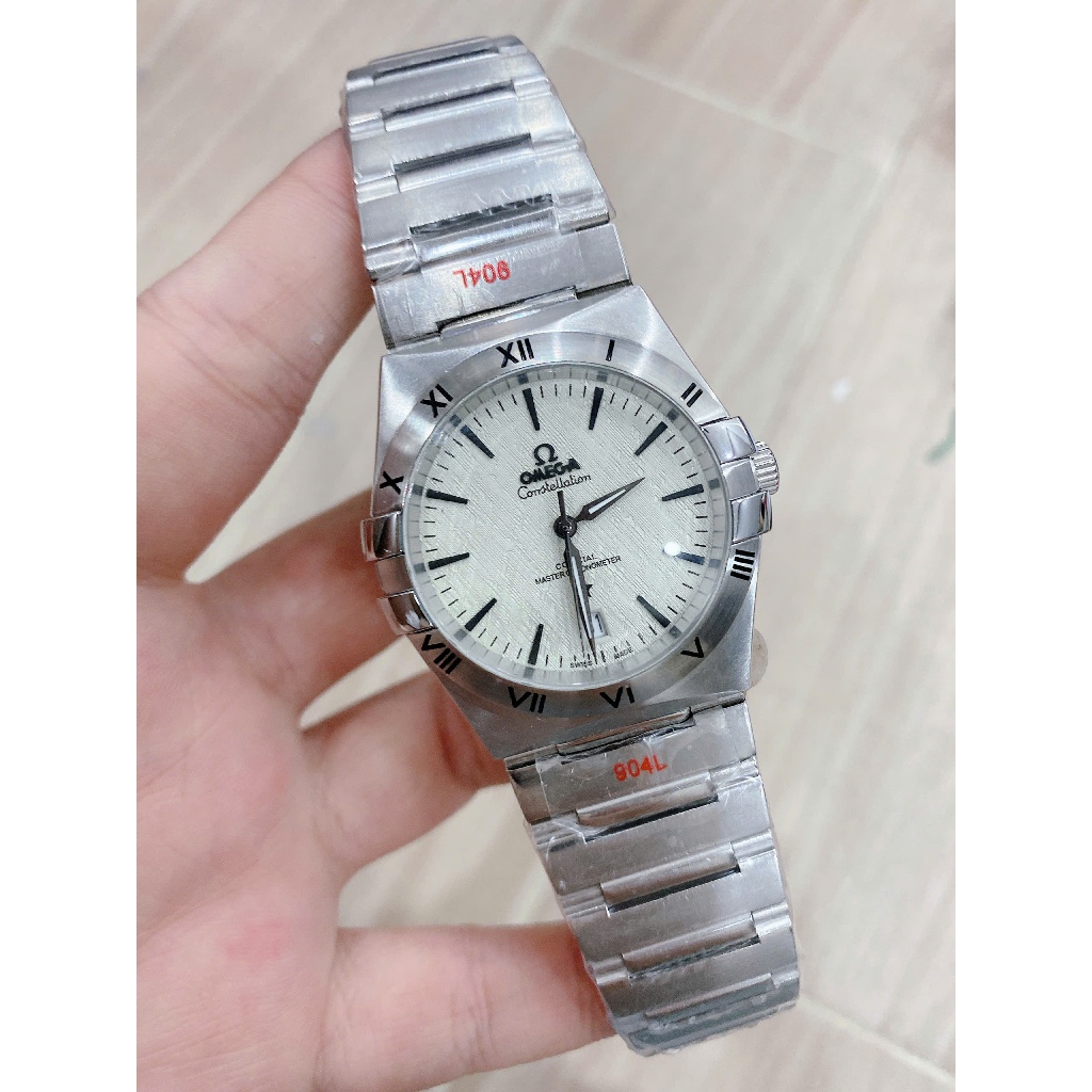 Đồng hồ nam đeo tay máy cơ 0mega size 40mm dây kim loại cao cấp chống nước fullbox