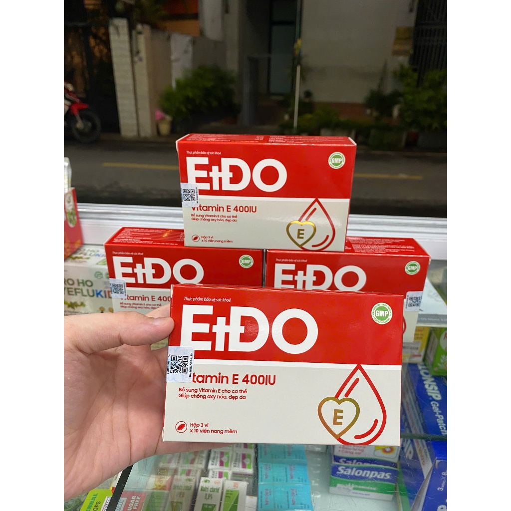 EtDO Vitamin E đỏ Tín Phong Hộp 30 viên