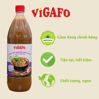 ( Combo 6 chai ) Nước Cốt Bún Bò Huế cô đặc VIGAFO 1kg, thơm từ thảo mộc, ngọt từ vị xương.