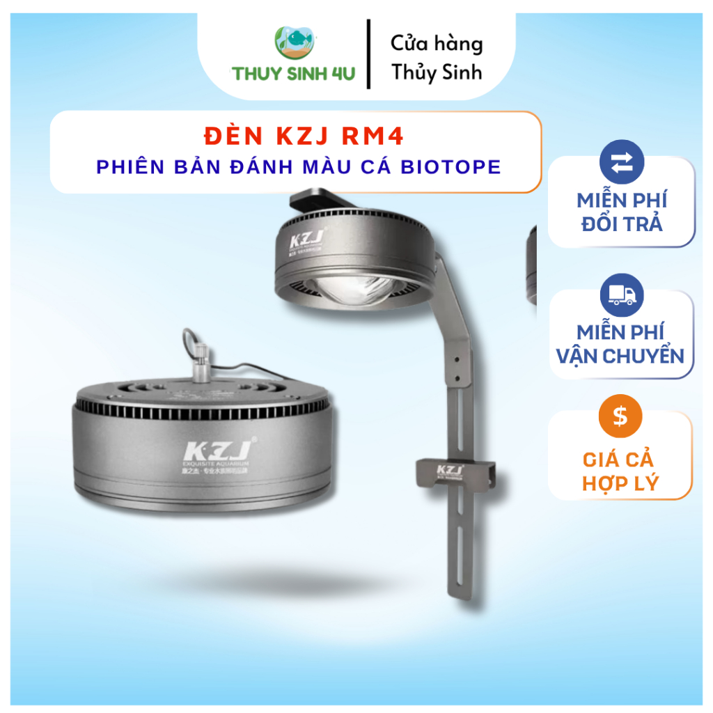 Đèn Lon thủy sinh KZJ RM4 và TA4 chuyên phong cách Biotiope