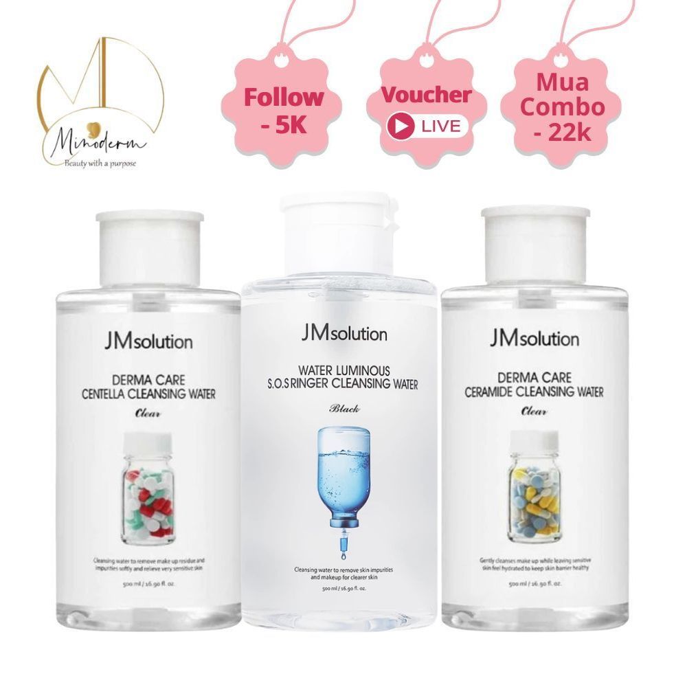 Nước tẩy trang JMsolution Cleansing Water giúp làm sạch da, giảm mụn