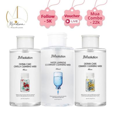 Nước tẩy trang JMsolution Cleansing Water giúp làm sạch da, giảm mụn