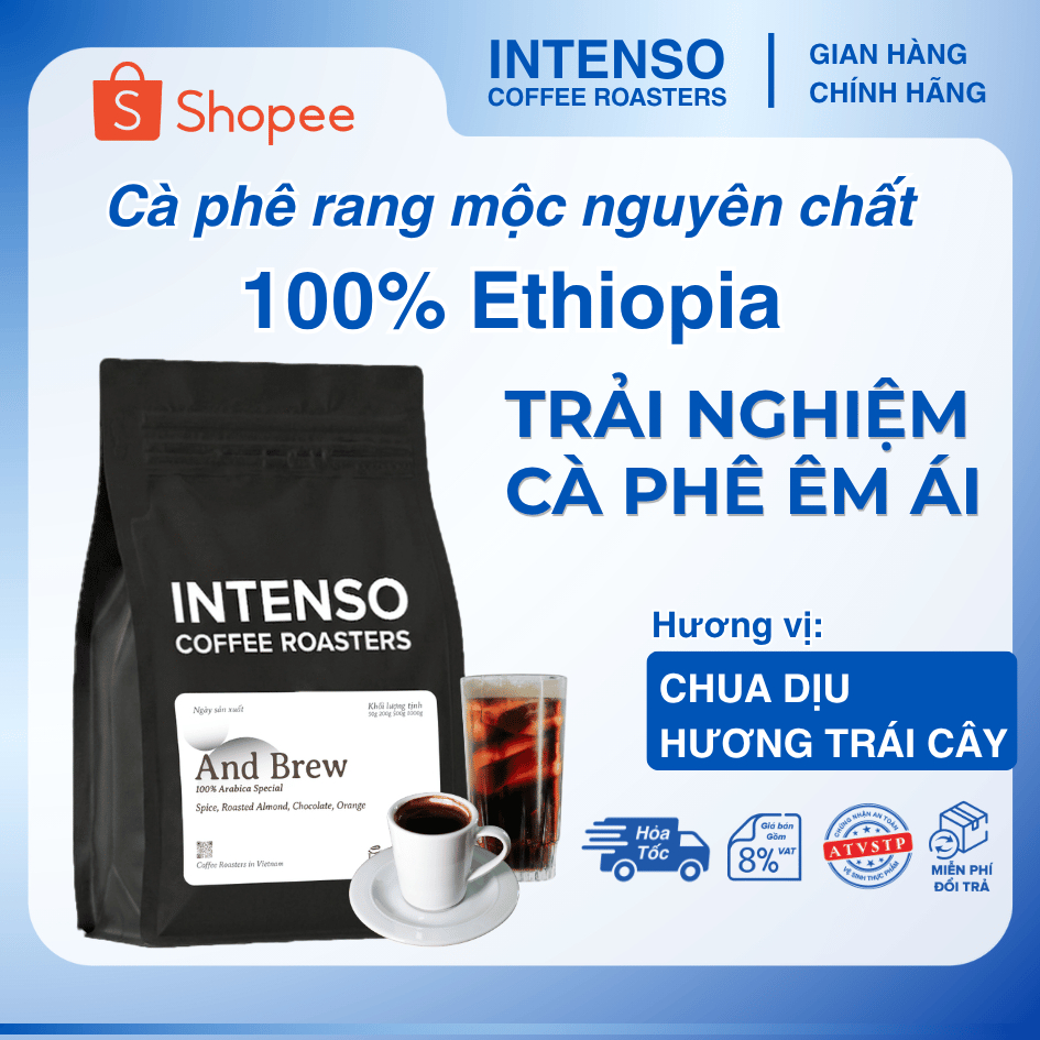 Cà Phê Ủ Lạnh Cold Brew 100% Arabica Special Từ Ethiopia-And Brew |Rang Vừa- Intenso Coffee Roasters