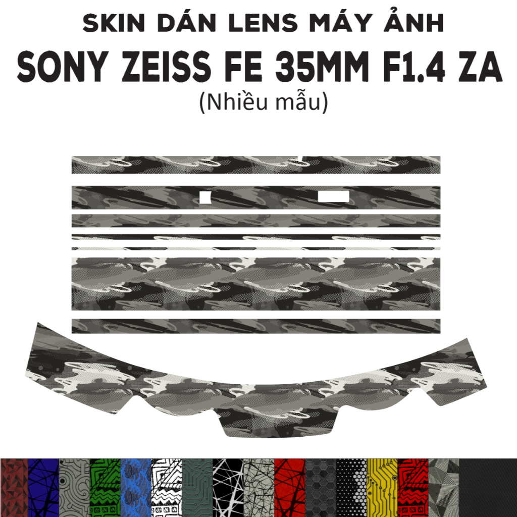 Skin dán Lens Sony Zeiss FE 35mm F1.4 ZA | Decal Film 3M dán bảo vệ ống kính máy ảnh 35 mm