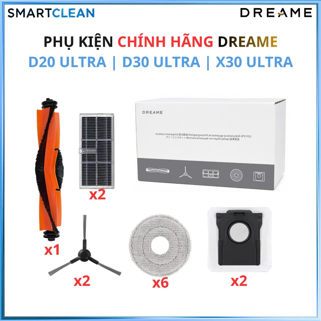 [ CHÍNH HÃNG ] Bộ phụ kiện robot Dreame D20 Ultra | D30 Ultra | X30 Ultra | L10s Ultra Gen 2