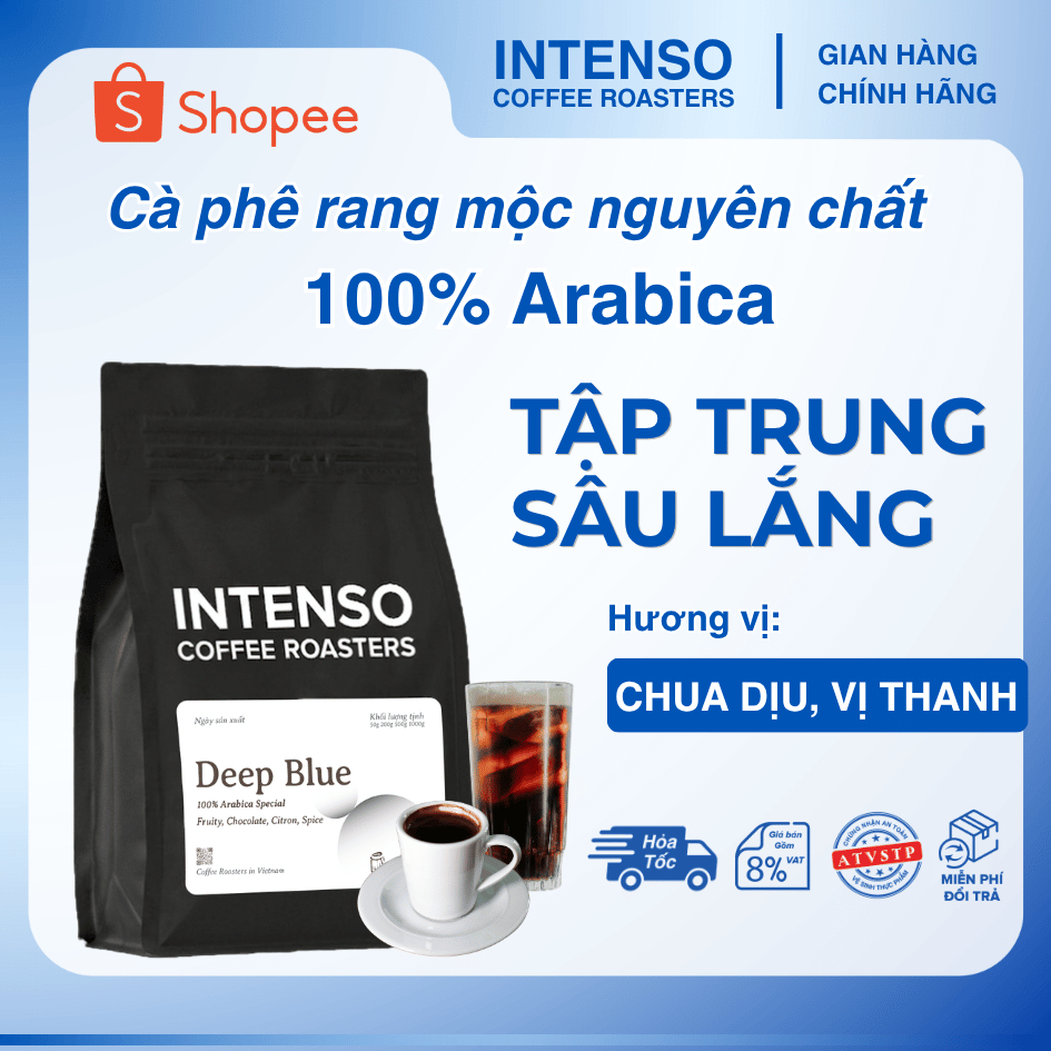 Cà Phê Ủ Lạnh Cold Brew 100% Arabica - And Brew Deep Blue | Chua Nhẹ - Intenso Coffee Roasters