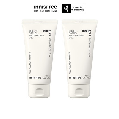 INNISFREE x KOL Bộ 2 Gel tẩy tế bào da chết từ lúa mạch xanh innisfree Green Barley Mild Peeling Gel 120mlx2
