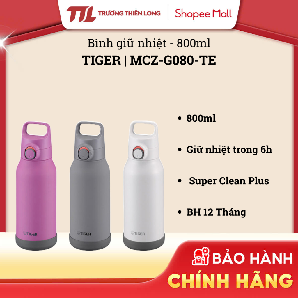 MTA-H100 - Bình Cách Nhiệt Tiger MTA-H100-HH | MTA-H100-PH | MTA-H100-WH (1000ml) [TOÀN QUỐC]