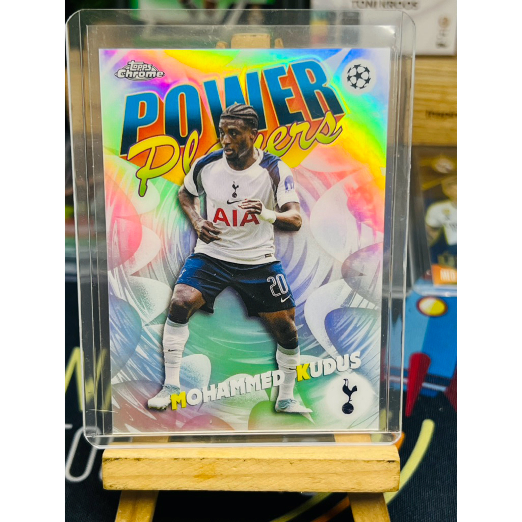 Thẻ bóng đá Mohamed Kudus Tottenham Power Players Topps Chrome UCC 2025/26